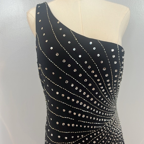 Scala Vintage Black Short Silk Dress - Picture 5 of 16